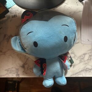 Blue Plush Toy with Red Accents